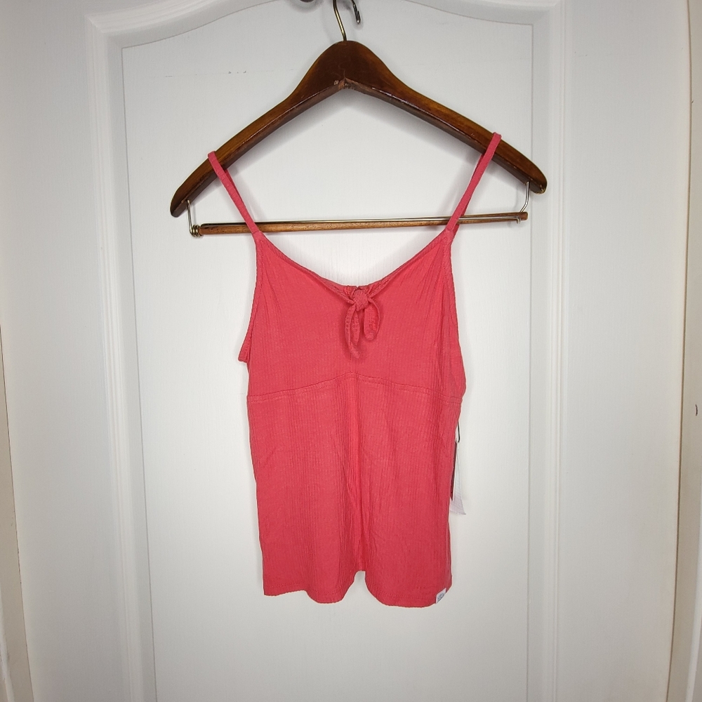 Treasure & Bond Girl's Junior XL 14/16 Ribbed Front Tie Tank Top